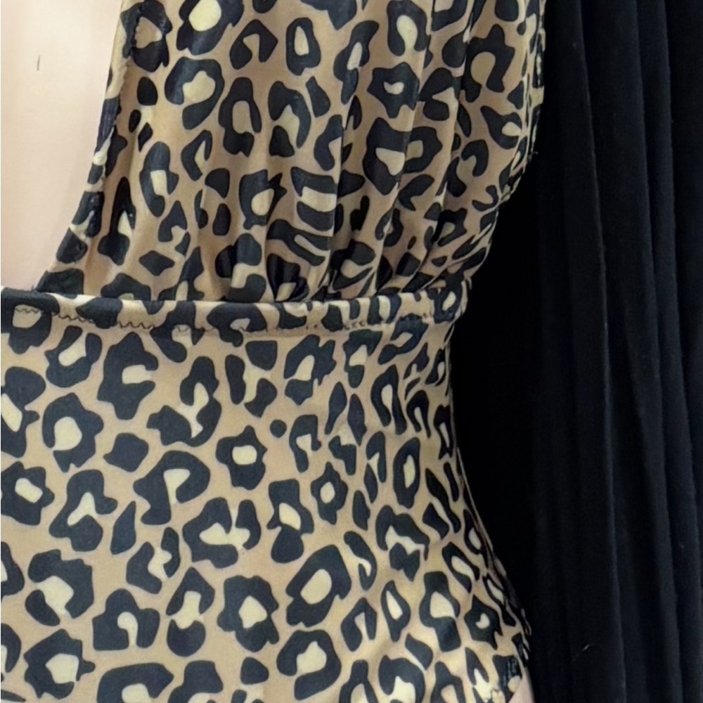 Leopard Print Plunge One-Piece Swimsuit - Picture 14 of 16